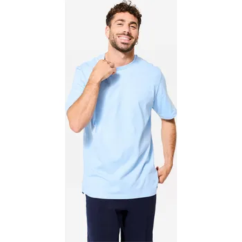 Pánské tričko DOMYOS Pánské fitness tričko s krátkým rukávem 4XL MODRÁ