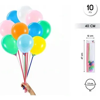 Balónek Balónky a balónkové sloupky 10 Ks vícebarevné 47 cm 13''