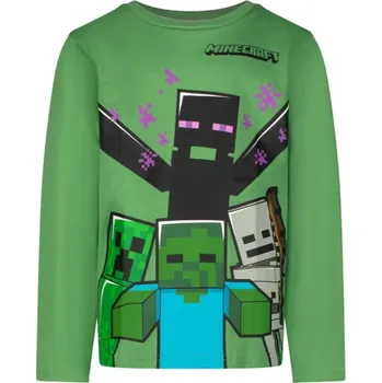 Dětská móda Fashion UK Chlapecké tričko MINECRAFT dlouhý rukáv zelené vel. 128