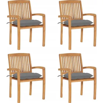 Zahradní židle VidaXL dřevěná šedá