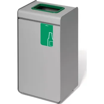 Odpadkový koš Kovový koš na tříděný odpad, Zelený