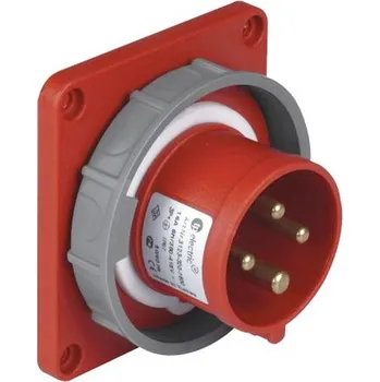 Elektrická zásuvka TP Electric 3027-320-1600 Vestavná přívodka, rovná, příruba 83x90, Quick Connect 4x32A / IP67 (TP Electric 3027-320-1600)