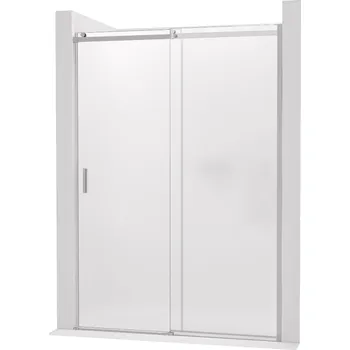 CERANO - Sprchové posuvné dveře Santoro - pravá - 6 mm - chrom, mléčné sklo - 100x195 cm