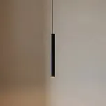 Lindby LED závěsné světlo Lumaro, černé, 27 cm, 48 V, stmívatelné - Délka konektoru 13,1 cm; výška stínidla na lampu 27,5 cm černá 1 x 5 W LED - Doprava zdarma