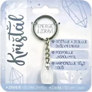 Nekupto Klíčenka s polodrahokamy Křišťál