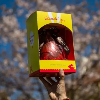 Čokoláda JANEK Jankovo růžové vejce s malinami v bílé čokoládě 380 g