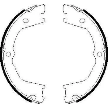 Brzdová čelist Sada brzdových čelistí, parkovací brzda HELLA PAGID H1754N
