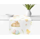 Velikonoční běhoun na stůl teflonový - Veselé Velikonoce 35x180 cm