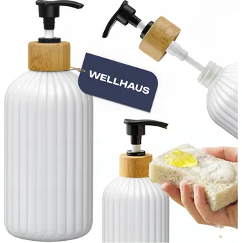 Dávkovač mýdla Ruční dávkovač mýdla stojící Wellhaus 500 ml bílý