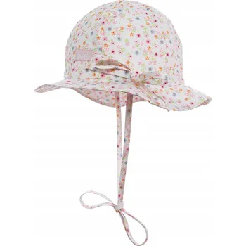Klobouk Dívčí světle růžový klobouk s květinkami Doll, vel.