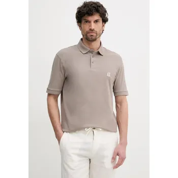 Pánské oblečení Bavlněné polo tričko Armani Exchange XM000367.AF13022.NOS hnědá 84X, vel. XL