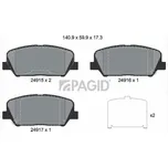 Sada brzdových destiček, kotoučová brzda PAGID T3149N