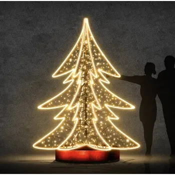 Vánoční stromek Šestiramenný strom, 300 x 400 x 300 cm, teple bílá, 24/36V, 91,7 W, 193 kg, z 10 dílů