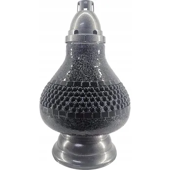 Svíčka Hřbitovní Svíčka Ilumini led mozaika černá/stříbrná 36 cm