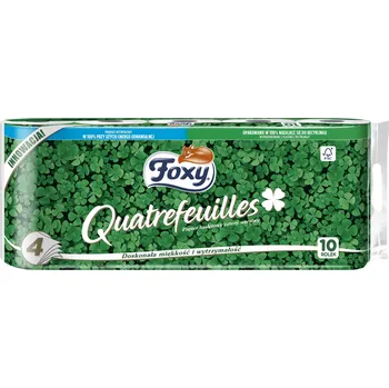 Toaletní papír bez vůně Foxy Quatrefeuilles 10 ks