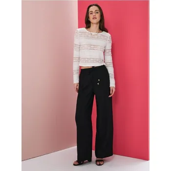 Sinsay - Palazzo kalhoty s viskózovou příměsí - černá - 945GZ-99X - 945GZ-99X-XXL