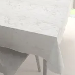 Dekorační obdélníkový ubrus Parma PM-116 Stříbrný mramor na krémovém 100x160 cm