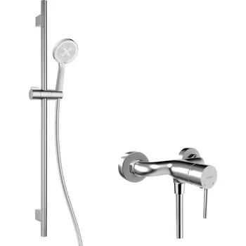 Sprchový set kielle Oudee - Sprchový set s baterií, tyčí, hadicí a sprchovou hlavicí EcoSpare, chrom 20602SN10