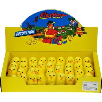 Velikonoční dekorace Velikonoční kuřátko 4,5 cm, papírová krabička 2221328