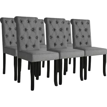 Jídelní židle Jídelní židle 6 ks tmavě šedé textil IM_275151