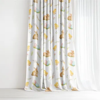 Závěs Velikonoční dekorační závěs - Veselé Velikonoce 180x150 cm