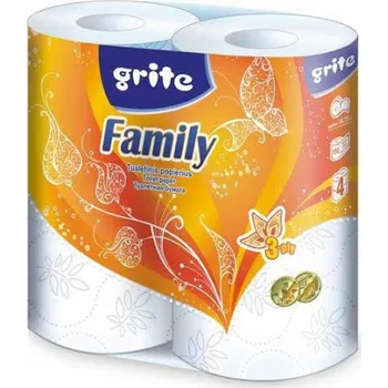Suchý toaletní papír bez vůně Grite 4 ks