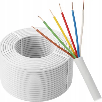 elektrický kabel Kabel YTDY pro alarm, domovní telefon, MĚDĚNÝ, 6žilový 6x0,5mm, 100 metrů