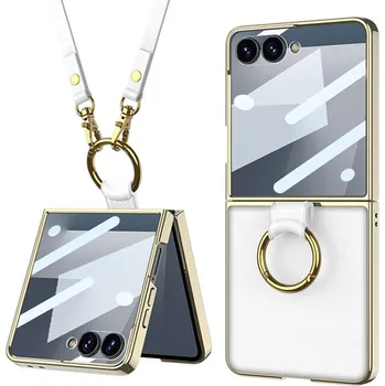 Pouzdro na mobilní telefon GKK 121463 GKK LANYARD Kryt s řemínkem Samsung Galaxy Z Flip7 5G bílý