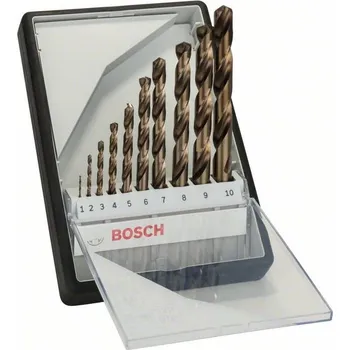Vrták Bosch Professional BOSCH 10dílná sada spirálových vrtáků do kovu Robust Line HSS-Co 1–10 mm 2607019925
