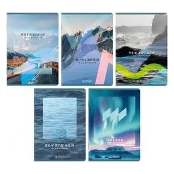 Set školních potřeb Zeszyt A5/80K kratka Solarpunk (5szt) HERLITZ