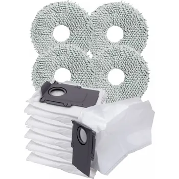 Sada příslušenství pro robotický vysavač Mopy a sáčky pro vysavač XIAOMI Roborock QRevo 5AE White sada 6+4ks