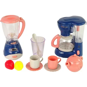 Hračka LEAN Toys 15683 Sada kuchyňských doplňků - dětský mixér a kávovar