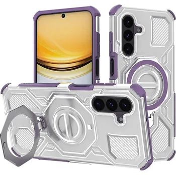 Pouzdro na mobilní telefon Techsuit - Carbon Shield PRO - Samsung Galaxy A57 5G - Fialová transparentní