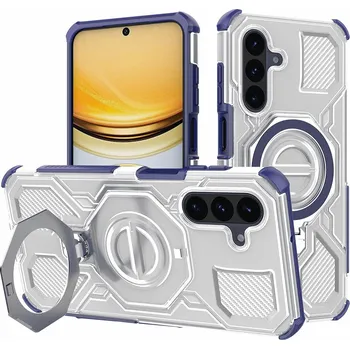 Pouzdro na mobilní telefon Techsuit - Carbon Shield PRO - Samsung Galaxy A37 5G - Modrá transparentní