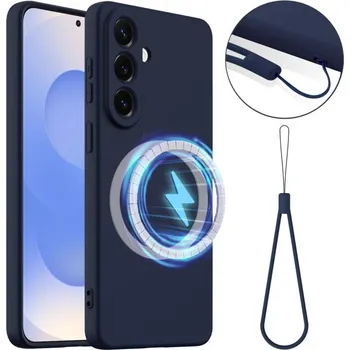 Pouzdro na mobilní telefon VSECHNONAMOBIL 134738 RUBBER MAGSAFE Silikonový kryt pro Samsung Galaxy S26+ 5G NAVY BLUE