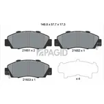 Sada brzdových destiček, kotoučová brzda PAGID T3016N