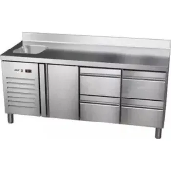 Chladící stůl ASBER ETP-7-180-14 HC S GI agregát vlevo s dřezem