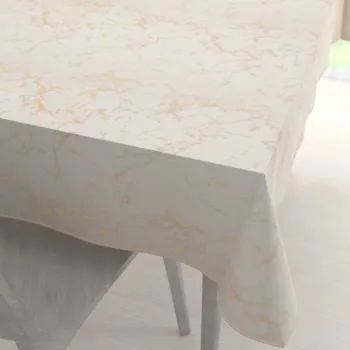 ubrus Dekorační obdélníkový ubrus Parma PM-115 Zlatý mramor na béžovém 50x100 cm