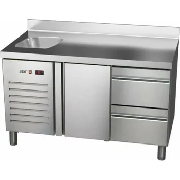 Chladící stůl ASBER ETP-7-135-12 HC S GI agregát vlevo s dřezem