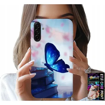 Pouzdro na mobilní telefon POUZDRO pro SAMSUNG GALAXY A17 5G - Modrý motýlek, motýl, dámské