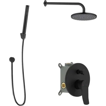 Sprchový set kielle Nefia - Sprchový set s baterií pod omítku, pro 2 spotřebiče, s příslušenstvím EcoSpare a tělesem, matná černá 20627SP124