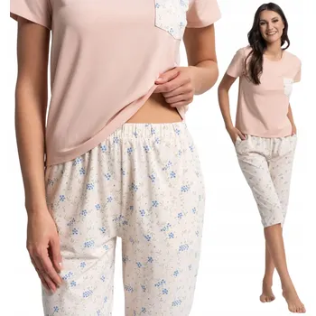 Dámské pyžamo Moraj pyžamo krátký rukáv a 3/4 kalhoty PDD3600-007 3XL