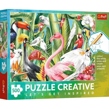 Puzzle PUZZLE CREATIVE 500 Rájští ptáci - puzzle 500 dílků ZVÍŘATA, VÝHLED