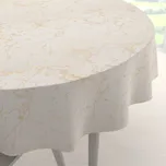 Dekorační kulatý ubrus Parma PM-115 Zlatý mramor na béžovém Ø 130 cm
