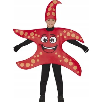 Karnevalový kostým KOSTÝM DĚTSKÝ ČERVENÁ HVĚZDICE MOŘSKÝ TVOR PŘEVLEK 128