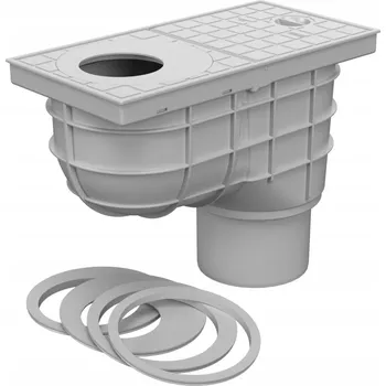 okap Lapač nečistot do okapového svodu, šedý, 125 mm