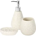 Koupelnové doplňky set 3 ks mramor bílá KO-795420720bila