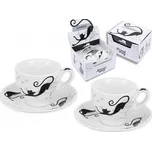 Porcelánový Šálek Carmani Crazy Cats 100 ml 2 ks
