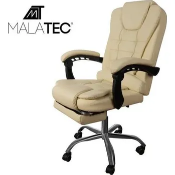 Kancelářská židle EKO kůže krémová, MALATEC
