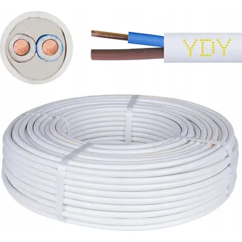 elektrický kabel KABEL 2x1,5mm2 VODIČ KULATÝ YDY 2x1,5 DRÁT 1,5mm2 CÍVKA 100m